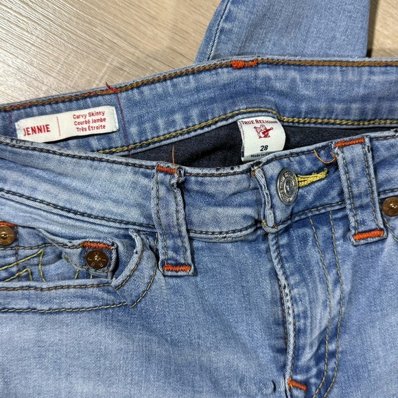 True Religion Jeans Womens 28 Light Blue Jennie Curvy Mid Rise Skinny Stretchy - Picture 4 of 6